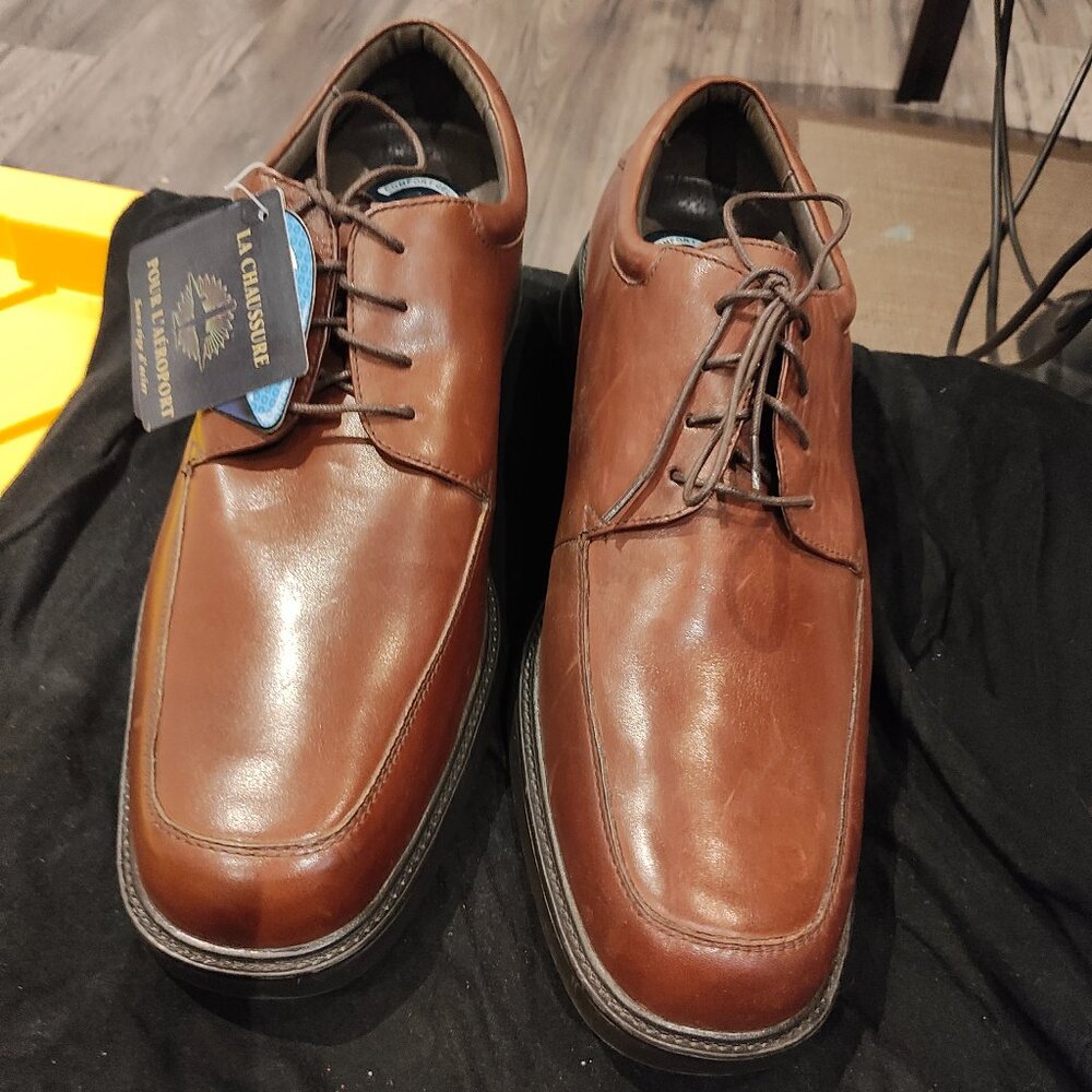 Nunn Bush Men's Chestnut Brown Leather Derby Shoes